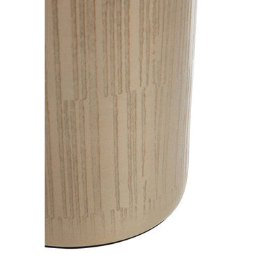 Allegra Champagne Aluminium Bathroom Jar with Line Effect