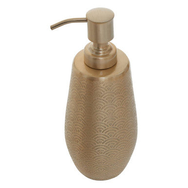 Allegra Champagne Aluminium Soap Dispenser with Etched Detail