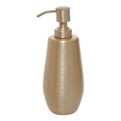 Allegra Champagne Aluminium Soap Dispenser with Etched Detail