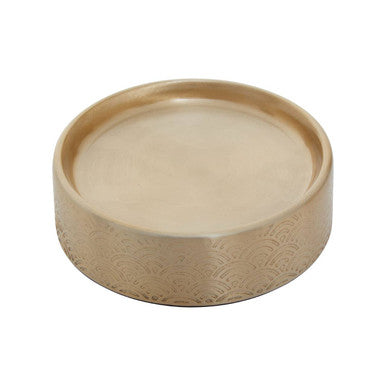 Allegra Champagne Aluminium Soap Dish with Etched Detail