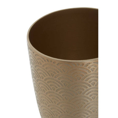 Allegra Champagne Aluminium Bathroom Tumbler with Etched Detail