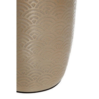 Allegra Champagne Aluminium Bathroom Tumbler with Etched Detail