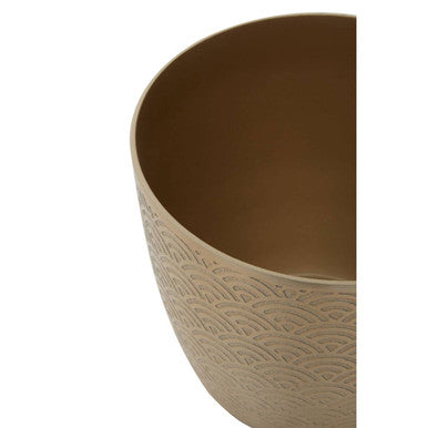 Allegra Champagne Aluminium Bathroom Jar with Etched Detail
