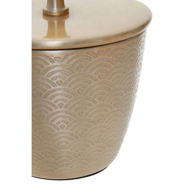 Allegra Champagne Aluminium Bathroom Jar with Etched Detail