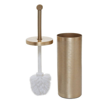 Allegra Champagne Aluminium Toilet Brush with Etched Detail