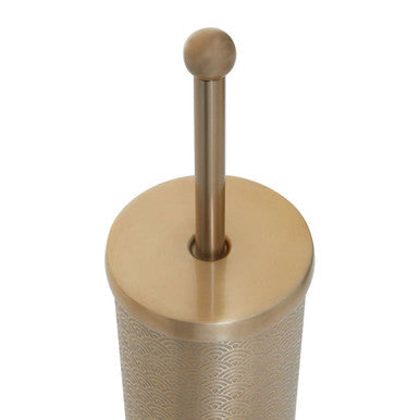 Allegra Champagne Aluminium Toilet Brush with Etched Detail