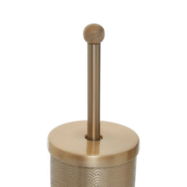 Allegra Champagne Aluminium Toilet Brush with Etched Detail