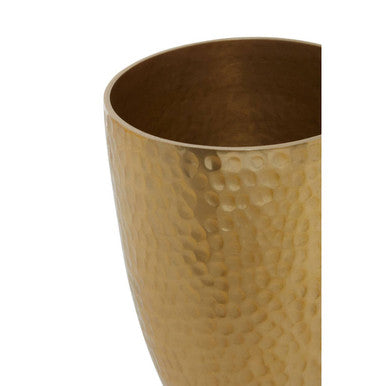 Allegra Gold Aluminium Bathroom Tumbler with Hammered Effect