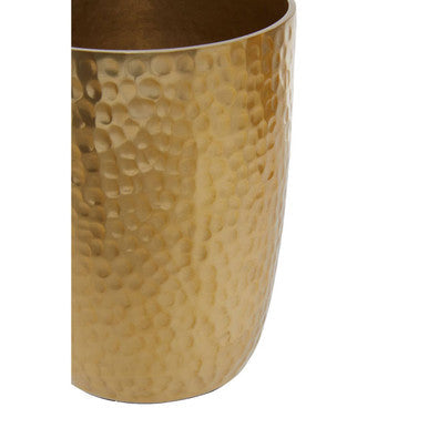 Allegra Gold Aluminium Bathroom Tumbler with Hammered Effect