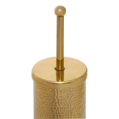 Allegra Gold Aluminium Toilet Brush with Hammered Effect