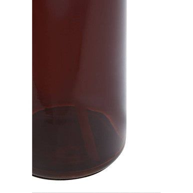 Allegra Brown Glass Soap Dispenser with Black Pump
