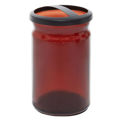 Allegra Brown Glass Bathroom Toothbrush Holder