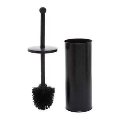 Allegra Black Finish Bathroom Toilet Brush with Holder