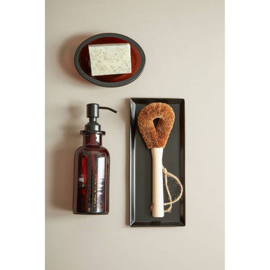 Allegra Black Finish Rectangular Bathroom Tray