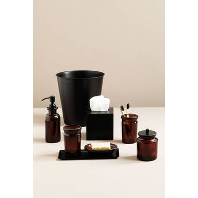 Allegra Black Finish Rectangular Bathroom Tray