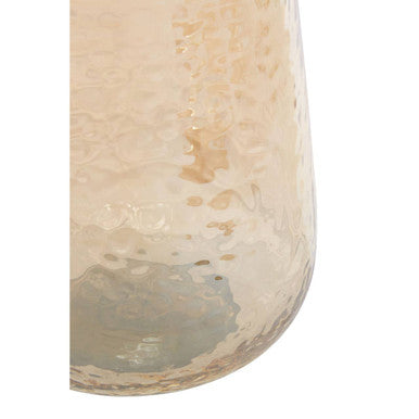 Allegra Gold Glass Bathroom Tumbler with Textured Detail