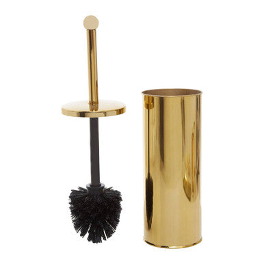 Allegra Gold Stainless Steel Toilet Brush with Slender Design
