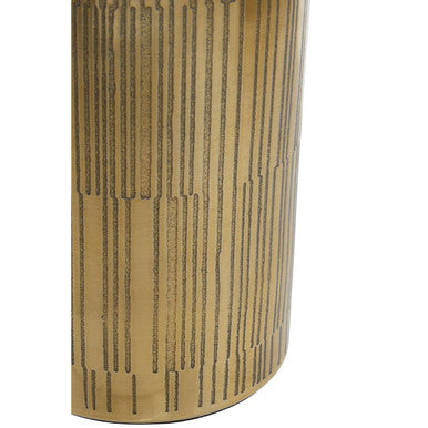 Allegra Gold Aluminium Bathroom Tumbler with Line Effect