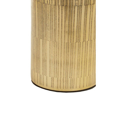 Allegra Gold Aluminium Bathroom Jar with Line Effect