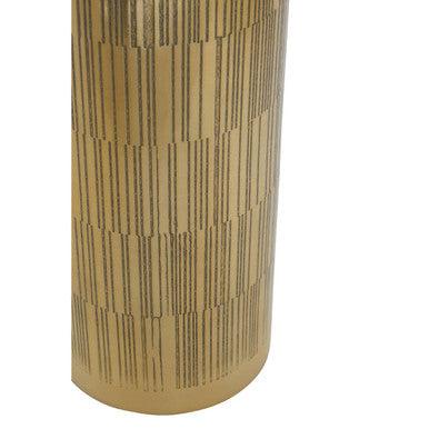 Allegra Gold Aluminium Toilet Brush with Line Effect