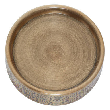 Allegra Gold Aluminium Soap Dish with Etched Detail