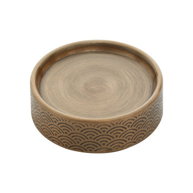 Allegra Gold Aluminium Soap Dish with Etched Detail