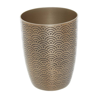 Allegra Gold Aluminium Bathroom Tumbler with Etched Detail