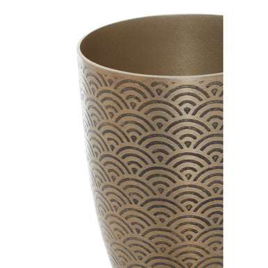 Allegra Gold Aluminium Bathroom Tumbler with Etched Detail