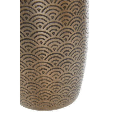 Allegra Gold Aluminium Bathroom Tumbler with Etched Detail