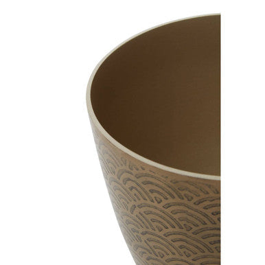 Allegra Gold Aluminium Bathroom Jar with Etched Detail