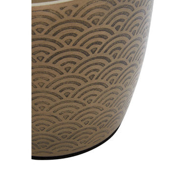 Allegra Gold Aluminium Bathroom Jar with Etched Detail