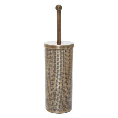 Allegra Gold Aluminium Toilet Brush with Etched Detail