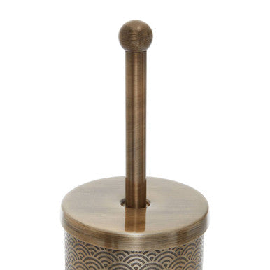 Allegra Gold Aluminium Toilet Brush with Etched Detail