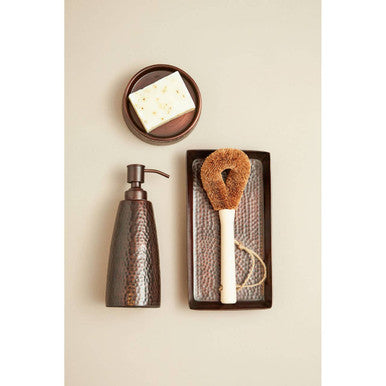 Allegra Dark Bronze Aluminium Soap Dispenser with Hammered Effect