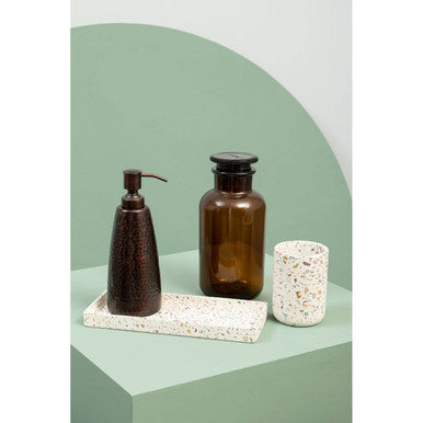 Allegra Dark Bronze Aluminium Soap Dispenser with Hammered Effect