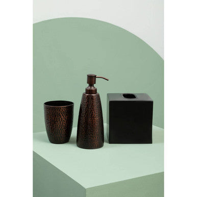 Allegra Dark Bronze Aluminium Soap Dispenser with Hammered Effect
