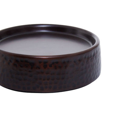 Allegra Dark Bronze Aluminium Soap Dish with Hammered Effect