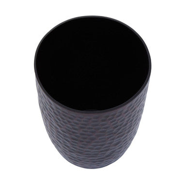 Allegra Dark Bronze Aluminium Bathroom Tumbler with Hammered Effect