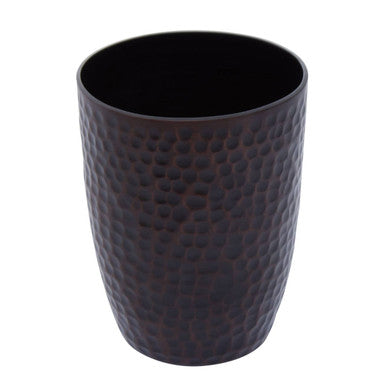 Allegra Dark Bronze Aluminium Bathroom Tumbler with Hammered Effect