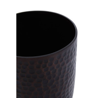 Allegra Dark Bronze Aluminium Bathroom Tumbler with Hammered Effect