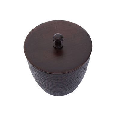 Allegra Dark Bronze Aluminium Bathroom Jar with Hammered Effect