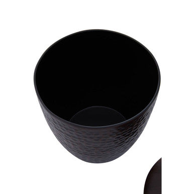 Allegra Dark Bronze Aluminium Bathroom Jar with Hammered Effect