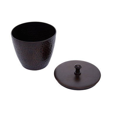 Allegra Dark Bronze Aluminium Bathroom Jar with Hammered Effect
