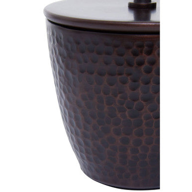 Allegra Dark Bronze Aluminium Bathroom Jar with Hammered Effect