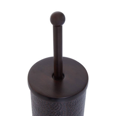 Allegra Dark Bronze Aluminium Toilet Brush with Hammered Effect