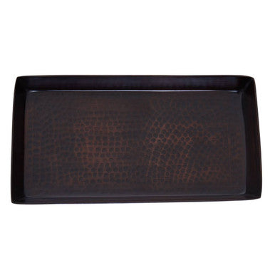 Allegra Dark Bronze Aluminium Bathroom Tray with Hammered Effect