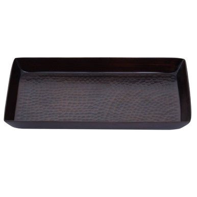 Allegra Dark Bronze Aluminium Bathroom Tray with Hammered Effect