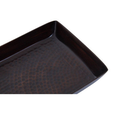 Allegra Dark Bronze Aluminium Bathroom Tray with Hammered Effect