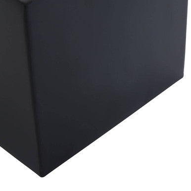 Allegra Black Stainless Steel Tissue Box with Green Detail