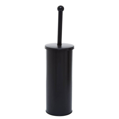 Allegra Black Stainless Steel Toilet Brush with Green Detail